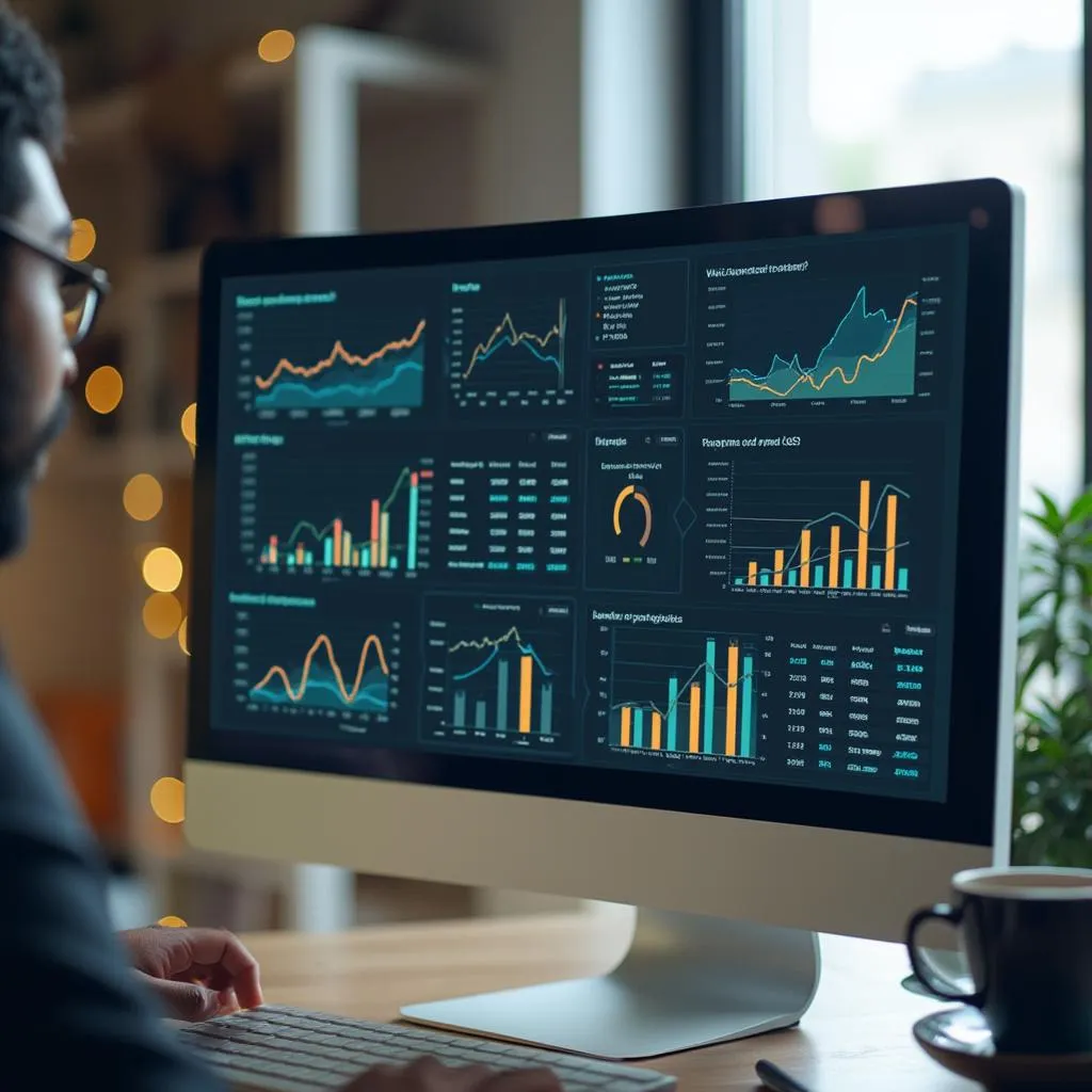 Proyecciones financieras con gráficos de crecimiento ascendente
